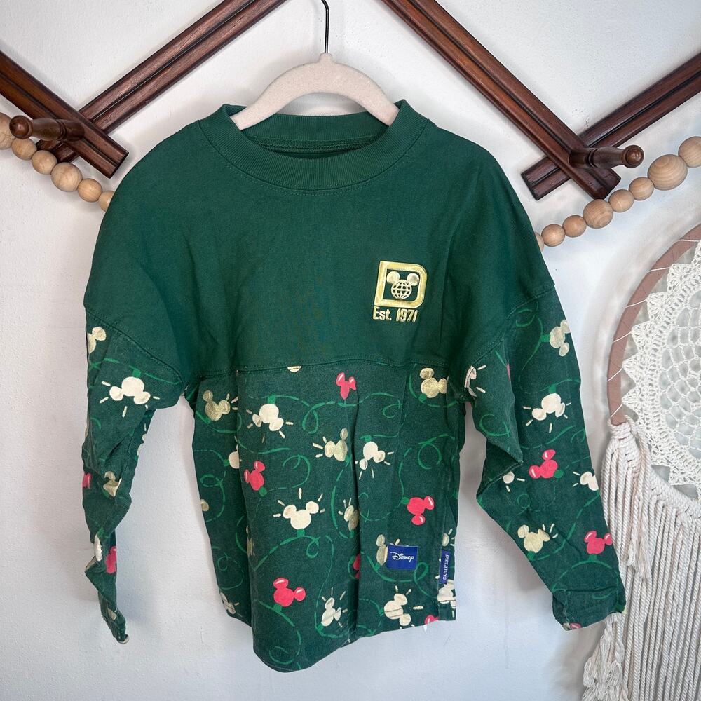 Disney Parks Christmas Holiday Mickey Spirit Jersey T